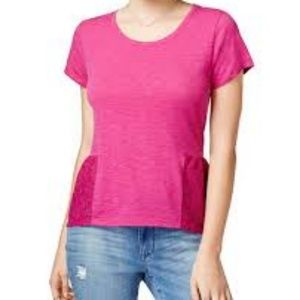 Maison Jules
Peplum Lace T-Shirt Bold Berry